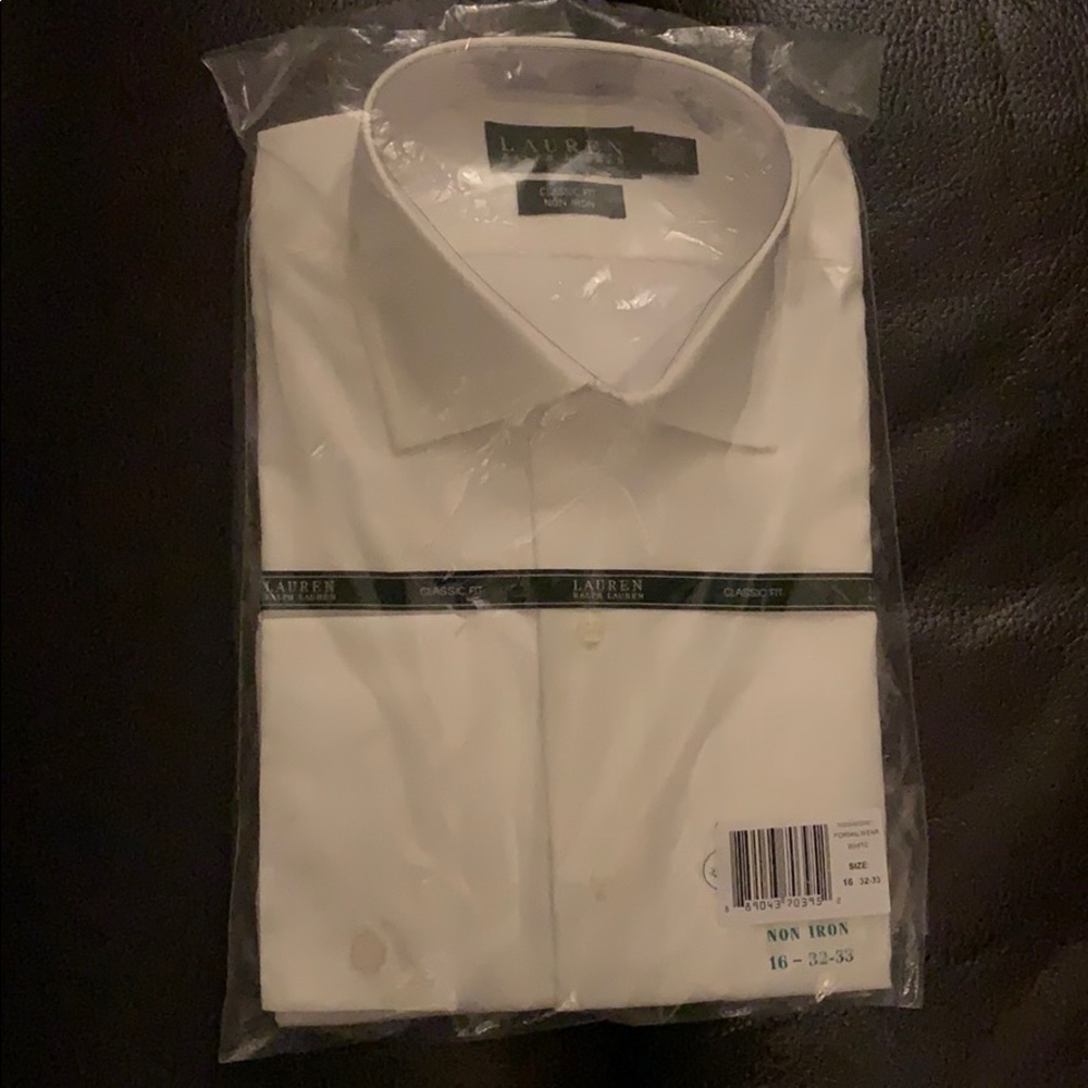 Ralph Lauren Bib Front Tuxedo Shirt size 16 new